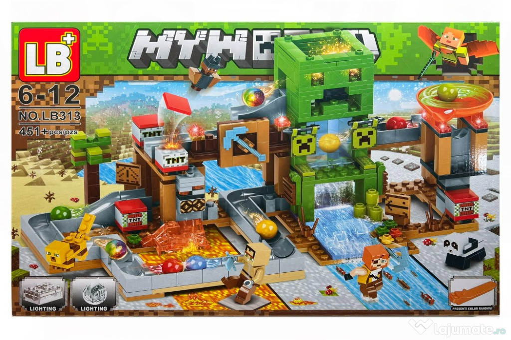 Set de constructie Minecraft, 451 piese tip lego