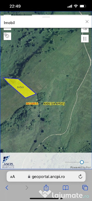 Teren pășune extravilan intabulat- Jud.Arges 7500mp