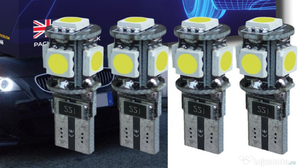 Bec LED SMD pt. BMW 5 series E60 E61 : T10-510-5W5 CanBus OK
