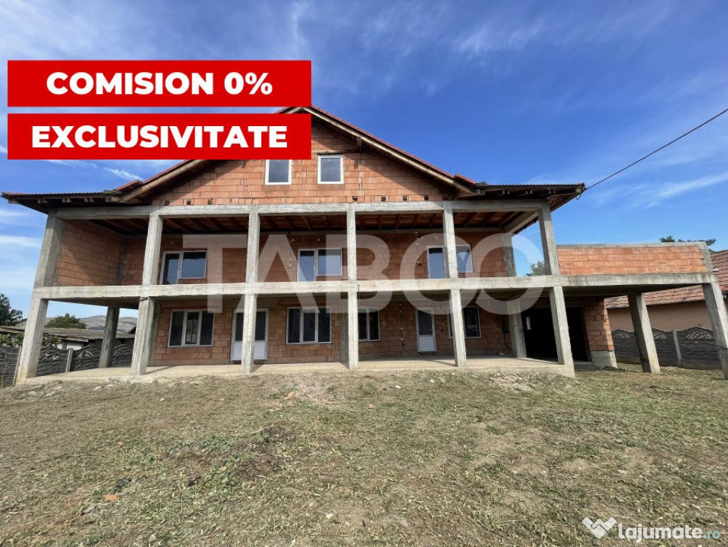 Casa la rosu 10 camere 4 bai 572 mp utili 4 terase curte Mih