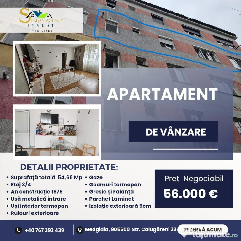 Apartament 3 camere, Medgidia