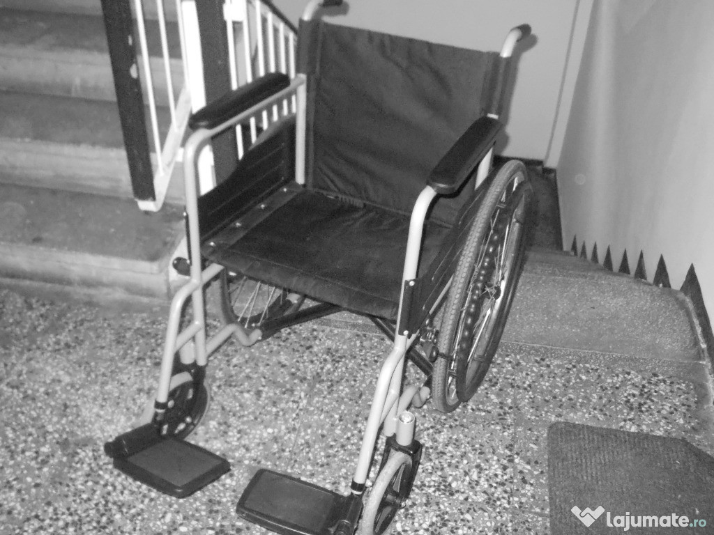 Scaun cu rotile pliabil handicap carucior dizabilitati fotoliu carut