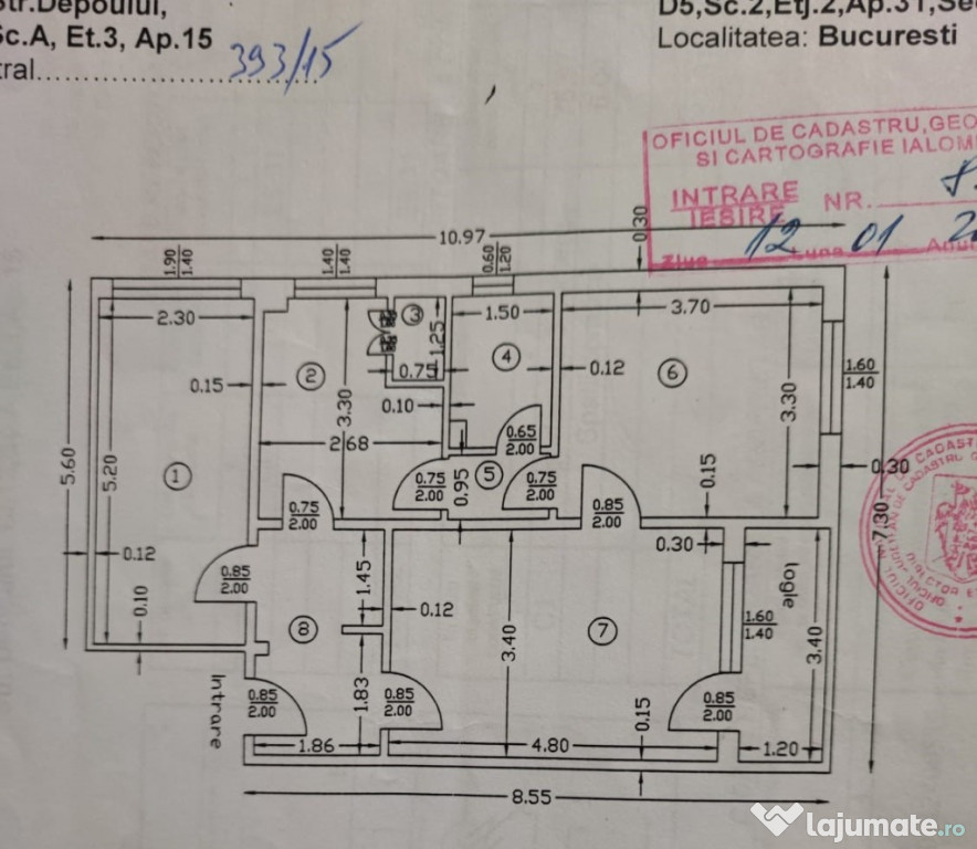 Apartament 3 camere str. Aleea Depoului