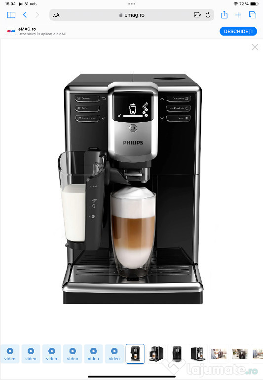 Espressor automat Philips Seria 5000, sistem de lapte LatteGo