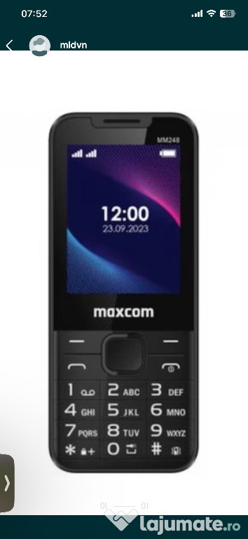 Telefon mobil Maxcom MM248 4G Dual Sim Black