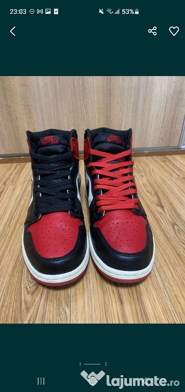 Jordan 1 High bred toe