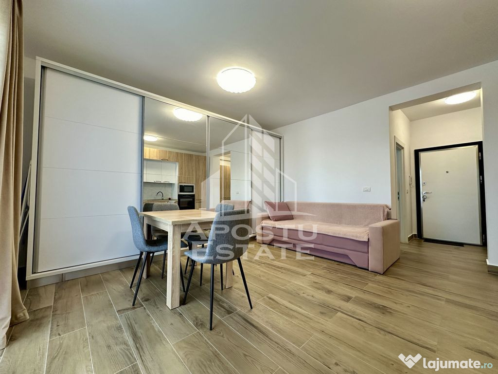 Apartament cu o camera si balcon, complet mbilat la asfal...