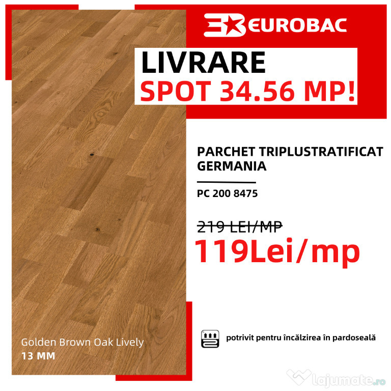 Parchet triplustratificat MEISTER 13MM- LICHIDARE stoc - Livrare SPOT!