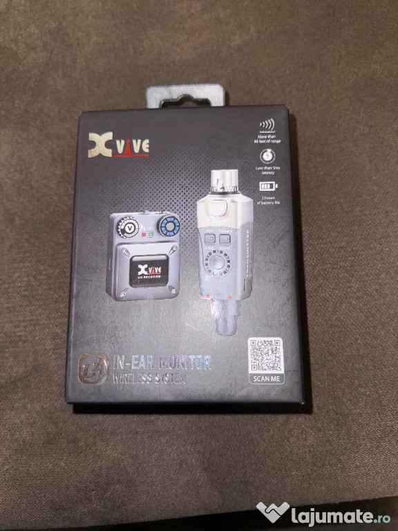 Vând sistem in-ear, Xvive U4 nou nouț, transmițător și receiver