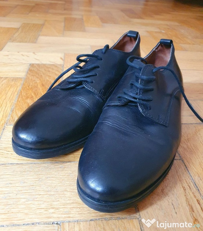 Pantofi piele negri, nr. 37, eleganti