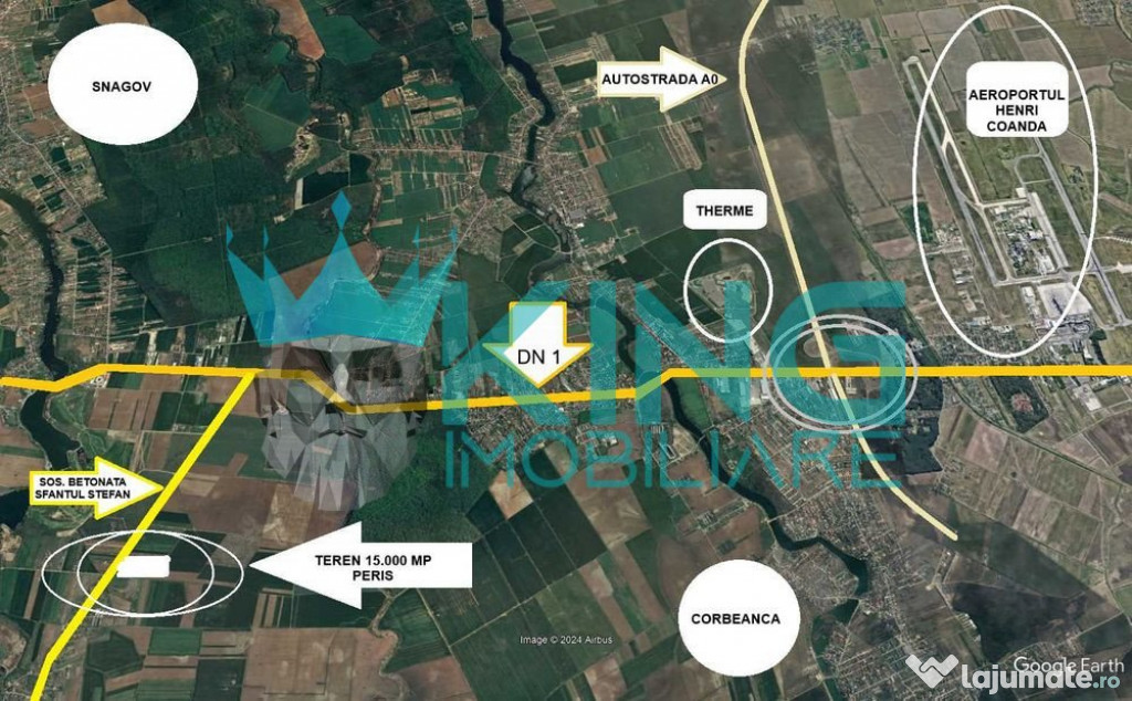 Teren Intravilan Peris Ilfov | 15.000 mp | Dubla deschidere