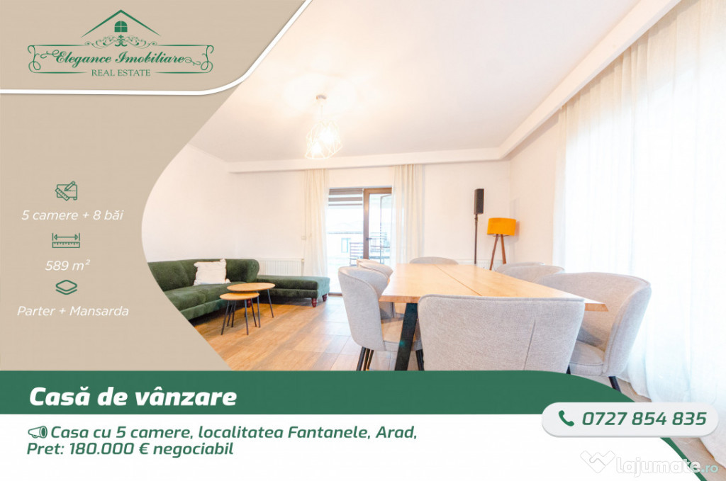 Casa cu 5 camere, localitatea Fantanele, Arad