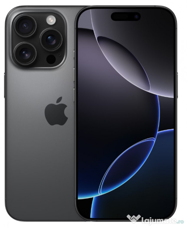 Vând iPhone 16 Pro, 128GB, Black Titanium (A3293) – nou, sigilat!