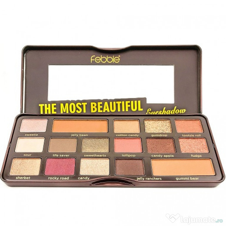 Paleta fard ochi, Febble, The Most Beautiful, 16 farduri, 25 g