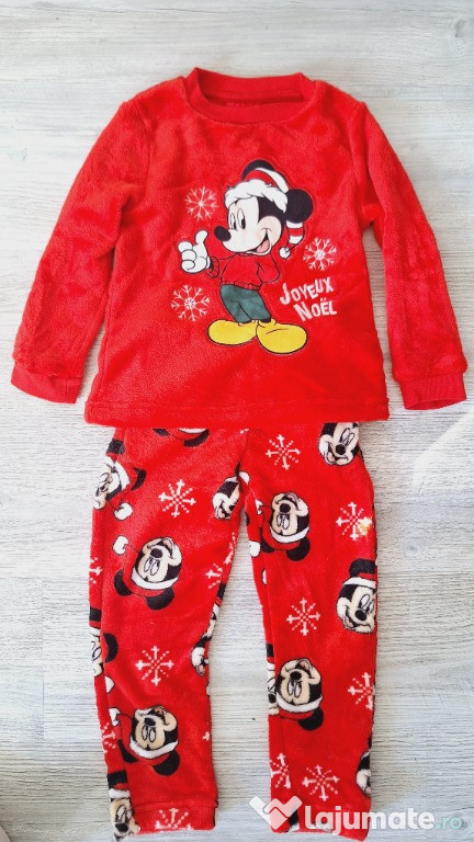 Pijama MICKEY MOUSE, maneca lunga, rosie