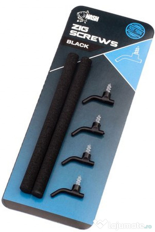 Kit Momeala NASH Zig Screw Large, Black, 4buc/pac