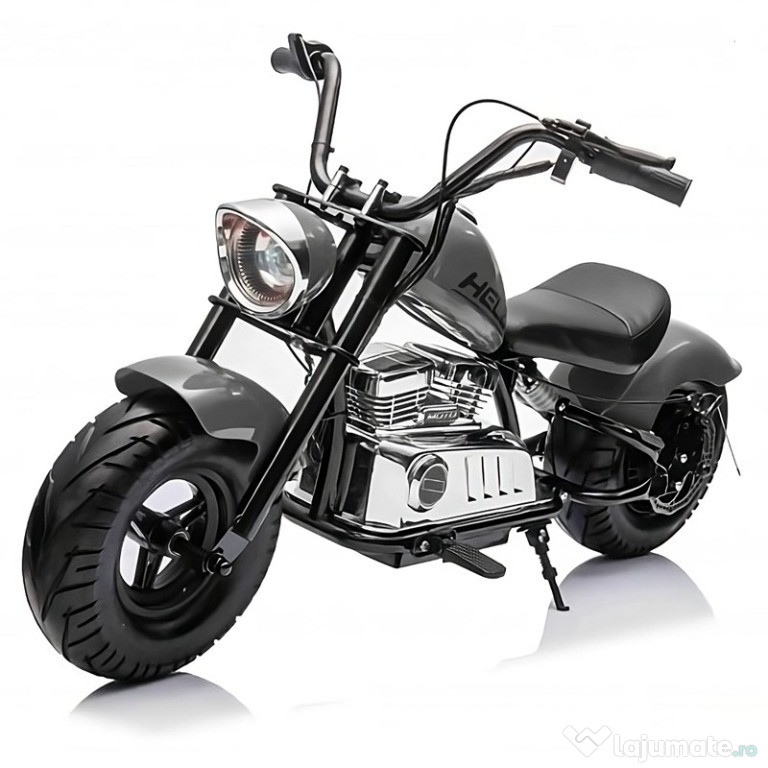 Motocicleta Kinderauto Old School 300W 24V roti moi gonflabile