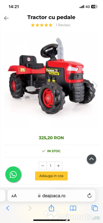 Tractor cu pedale