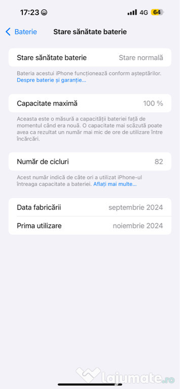 Vând iPhone 16 plus