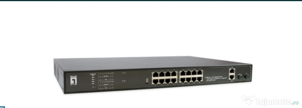 Switch Gigabit PoE GEP-2021 cu 20 porturi