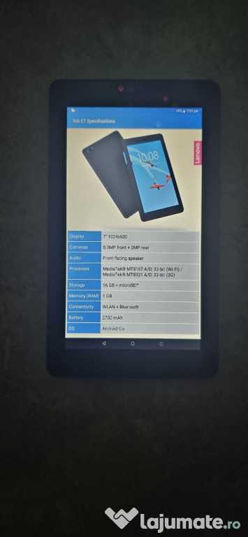 Vând tabletă Lenovo tab E7