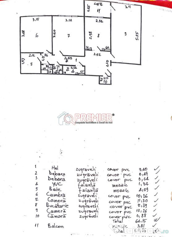 Nou in piata ! Apartament 3 camere - Aparatorii Patriei