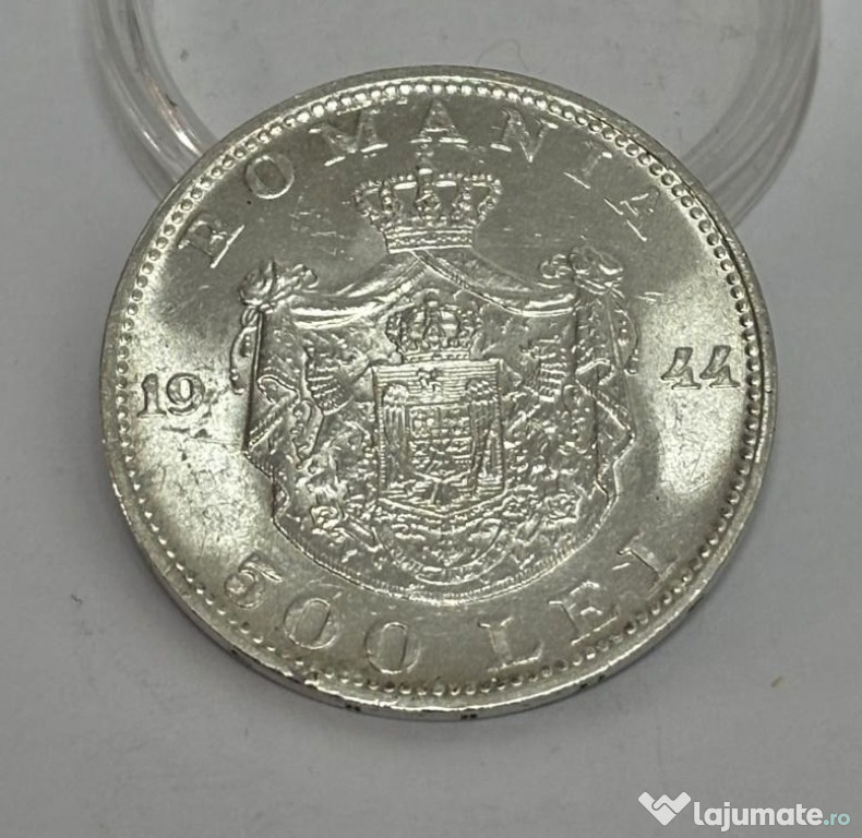 Moneda din argint regele Mihai I - 500 lei 1944 pentru colectie/botez