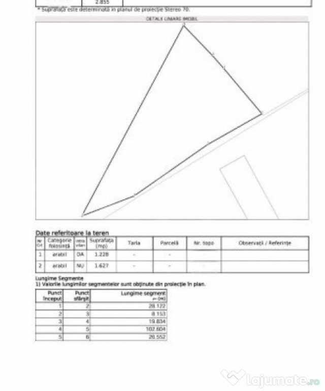 Teren intravilan 28,55 ari. decebal