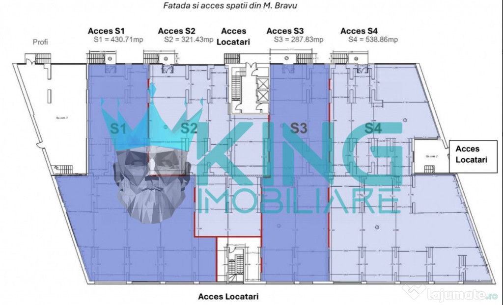 Spațiu Comercial - Mezanin | Mihai Bravu | 1806 mp | Bloc n