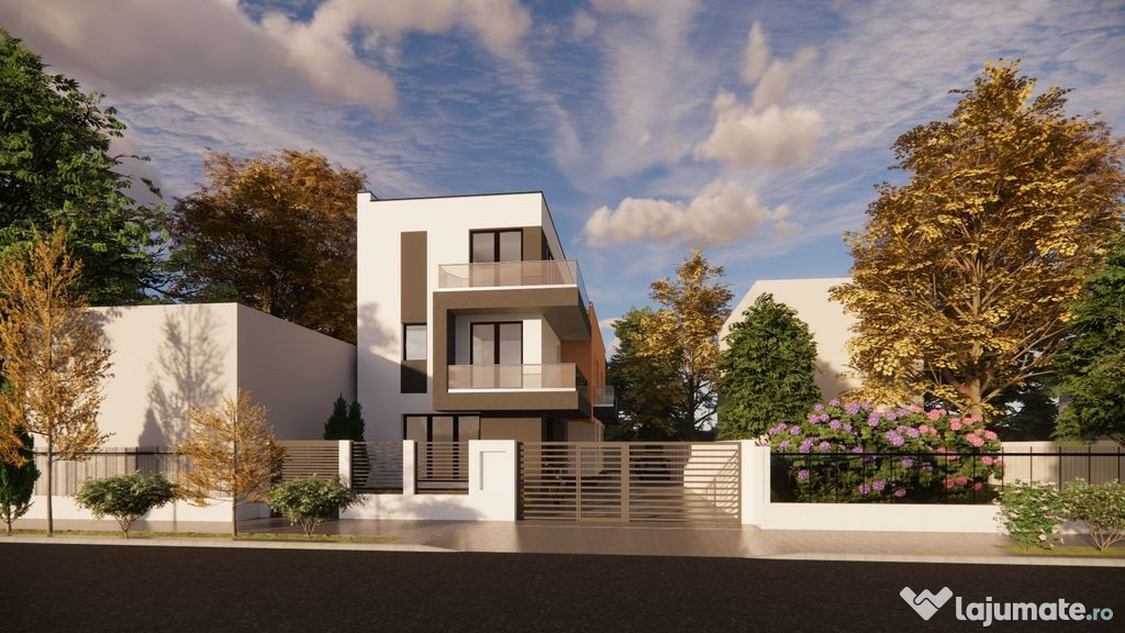 Vând vila în duplex 4 camere, 3 dormitoare, 4 bai, 2 lo...