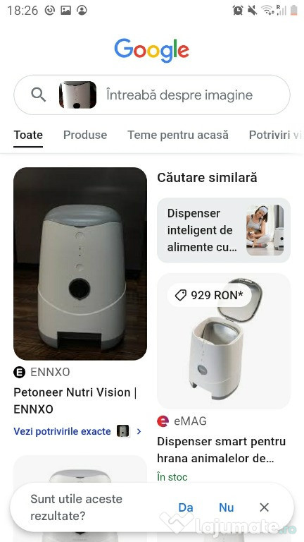 Dozator mancare catei pisici