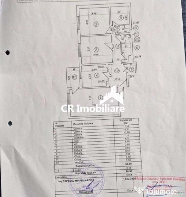 Apartament 3 camere aleea Tomesti/Aparatorii Patriei