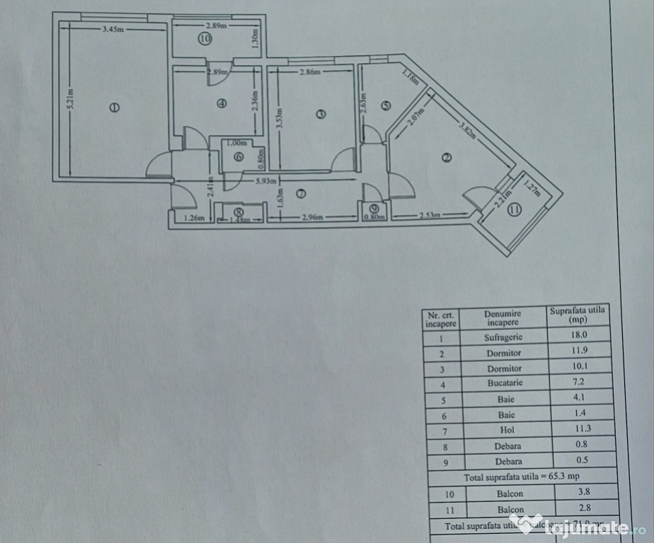 Apartament 3 camere Galati