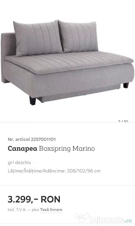 Canapea extensibila Box Spring