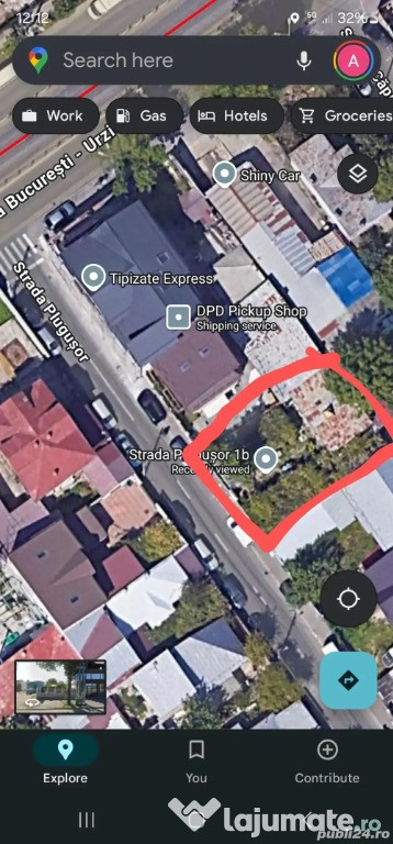 Teren intravilan 298mp cu casa batraneasca