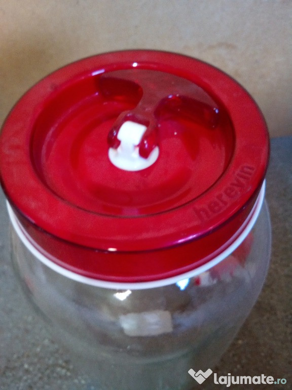 Vand Dispenser din sticla transparenta cu capac 3Lx2buc -noi