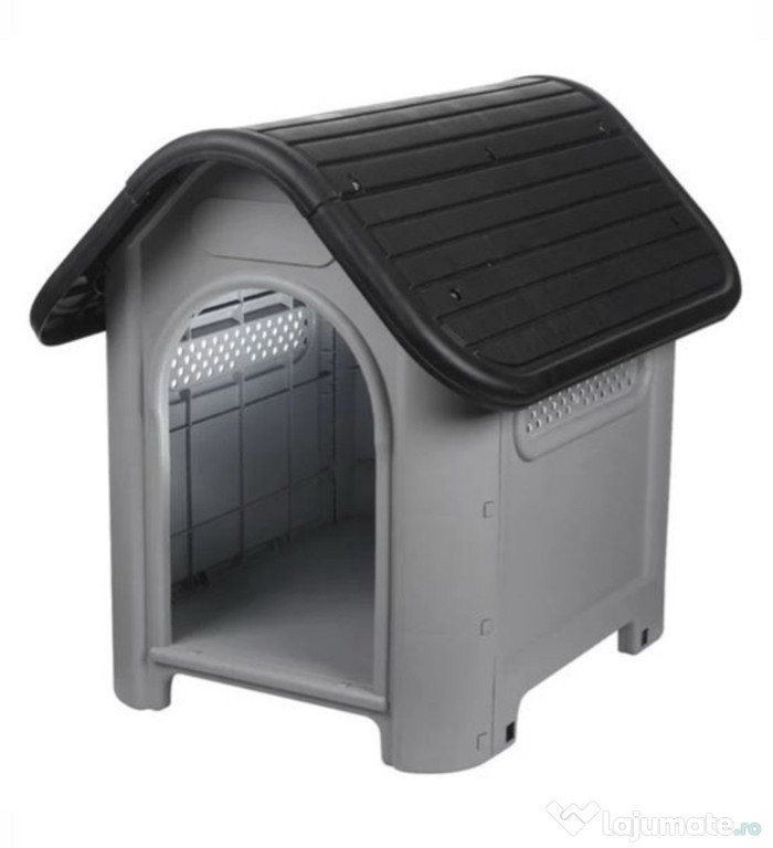 Cusca Gri Neagra pentru Caini 75x59x66cm
