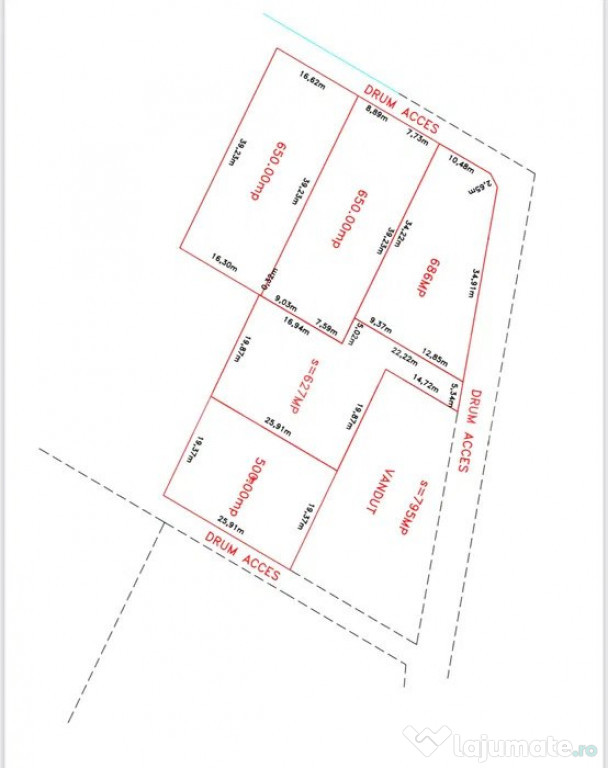 Teren intravilan de 5 arii cu autorizatie de constructie, Si