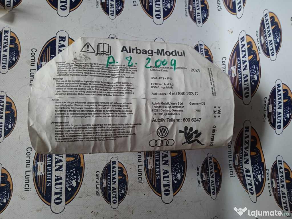 Airbag pasager Audi A8 2009