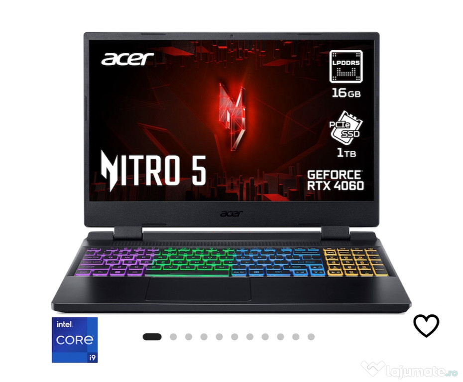 Acer Nitro 5 16GB RAM Intel Core I9