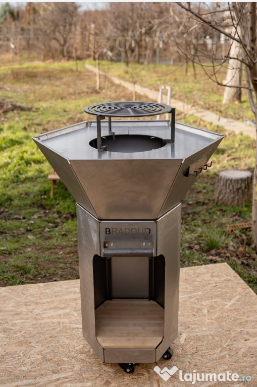 Gratare cu plita inox + grill otel / carbon