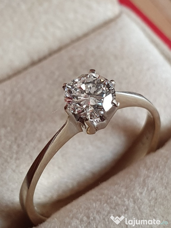 Inel Solitair manufactura unicat diamant 1/2ct Flawless Top Wesselton