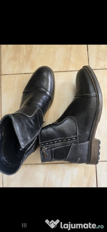 Ghete pentru barbati, piele interior, exterior, nepurtate, stare foart
