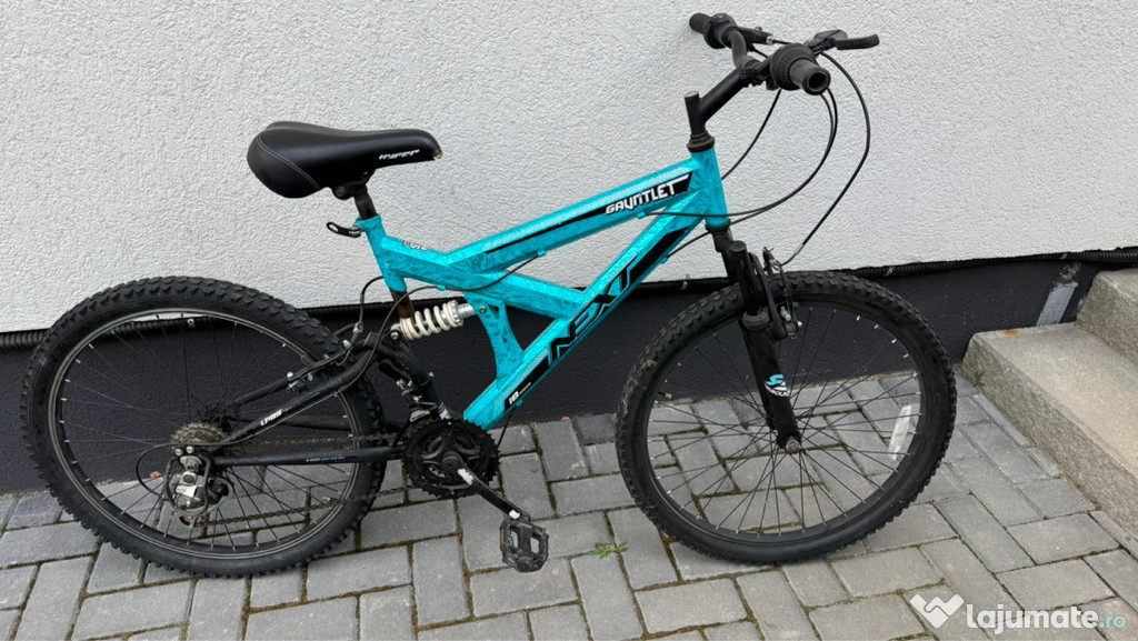 Bicicletă 24” cu schimbător de viteze spate și pe foii