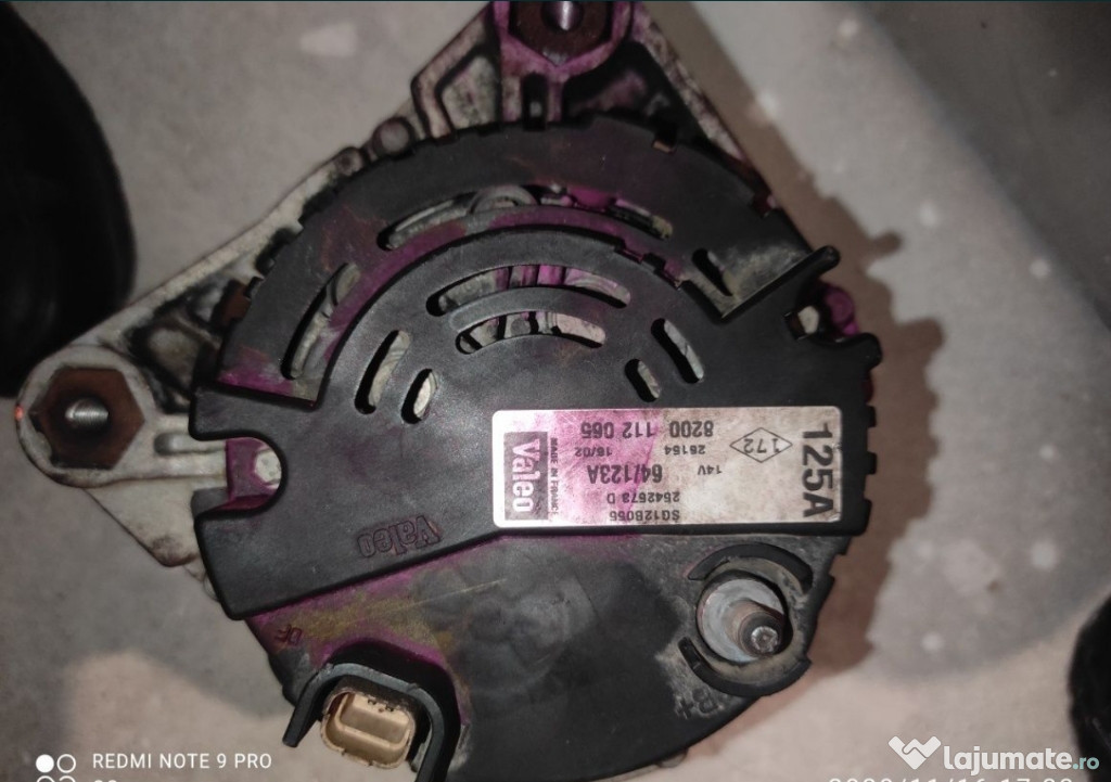 Alternator Renault Valeo 125A 8200112065.26154.2542573D. Tester DOT4