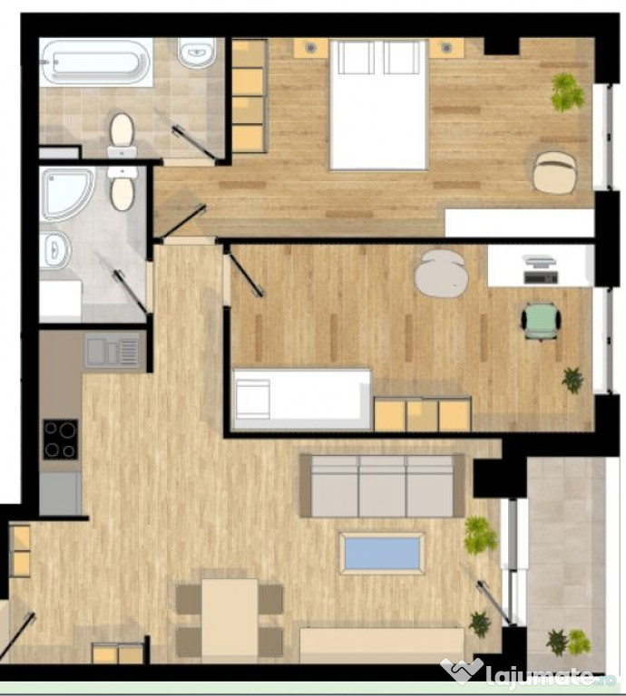 Apartament 62mp +2 parcari subterane
