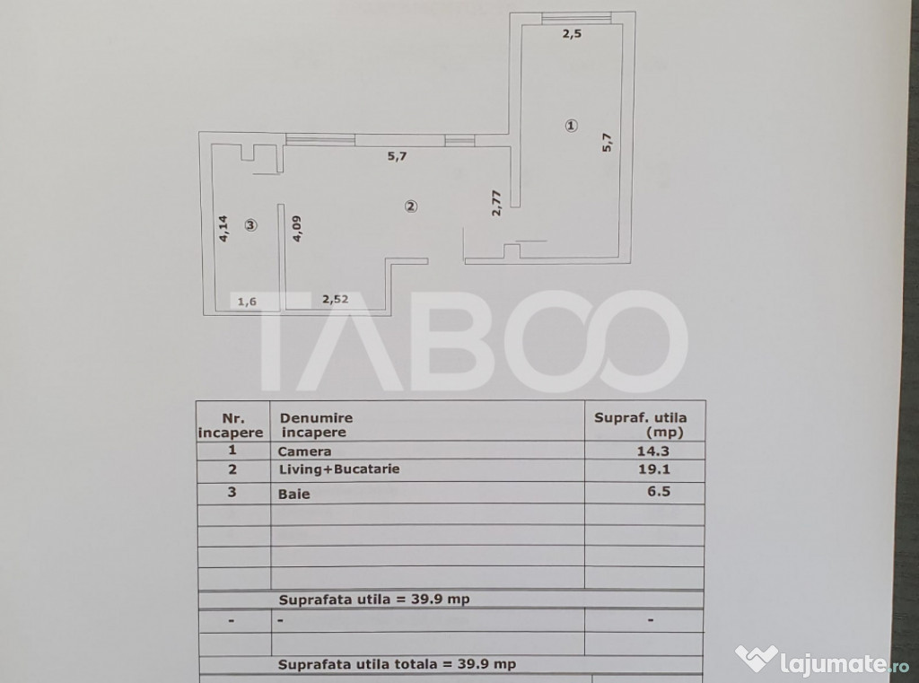 Apartament 2 camere 40 mp utili nou 2025 Premium