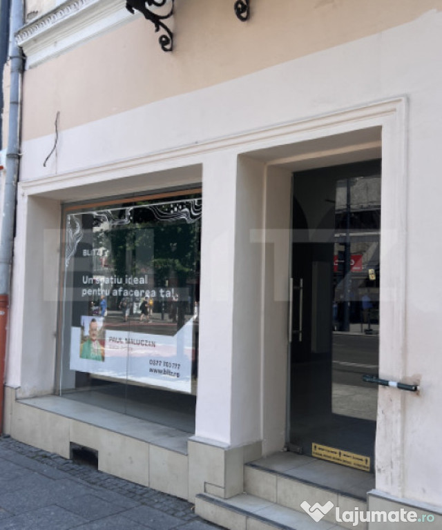 Spatiu stradal cu vitrina generoasa