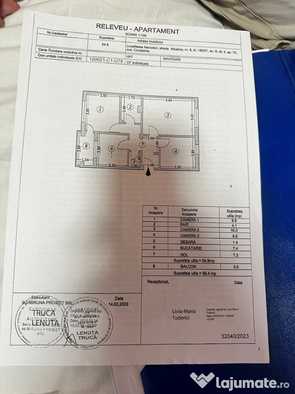 Proprietar vând apartament 3 camere