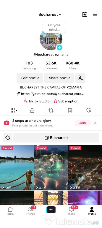 Vand cont TikTok - 53,6 k abonati